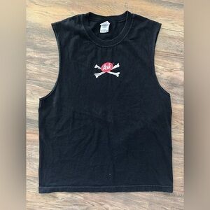 Ask.com NASCAR Cross Bones Graphic Muscle Tee Large